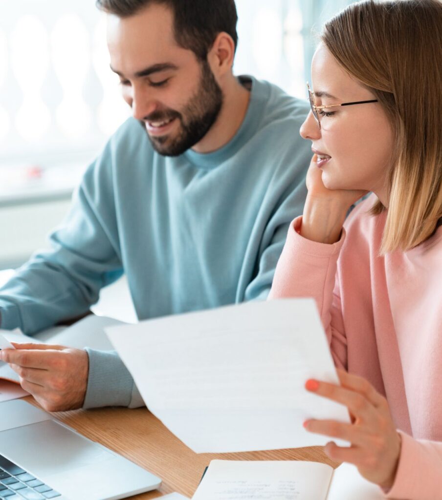 A man and woman working together, representing the Relationship Experts program, designed to help rebuild relationship foundations in the United States.