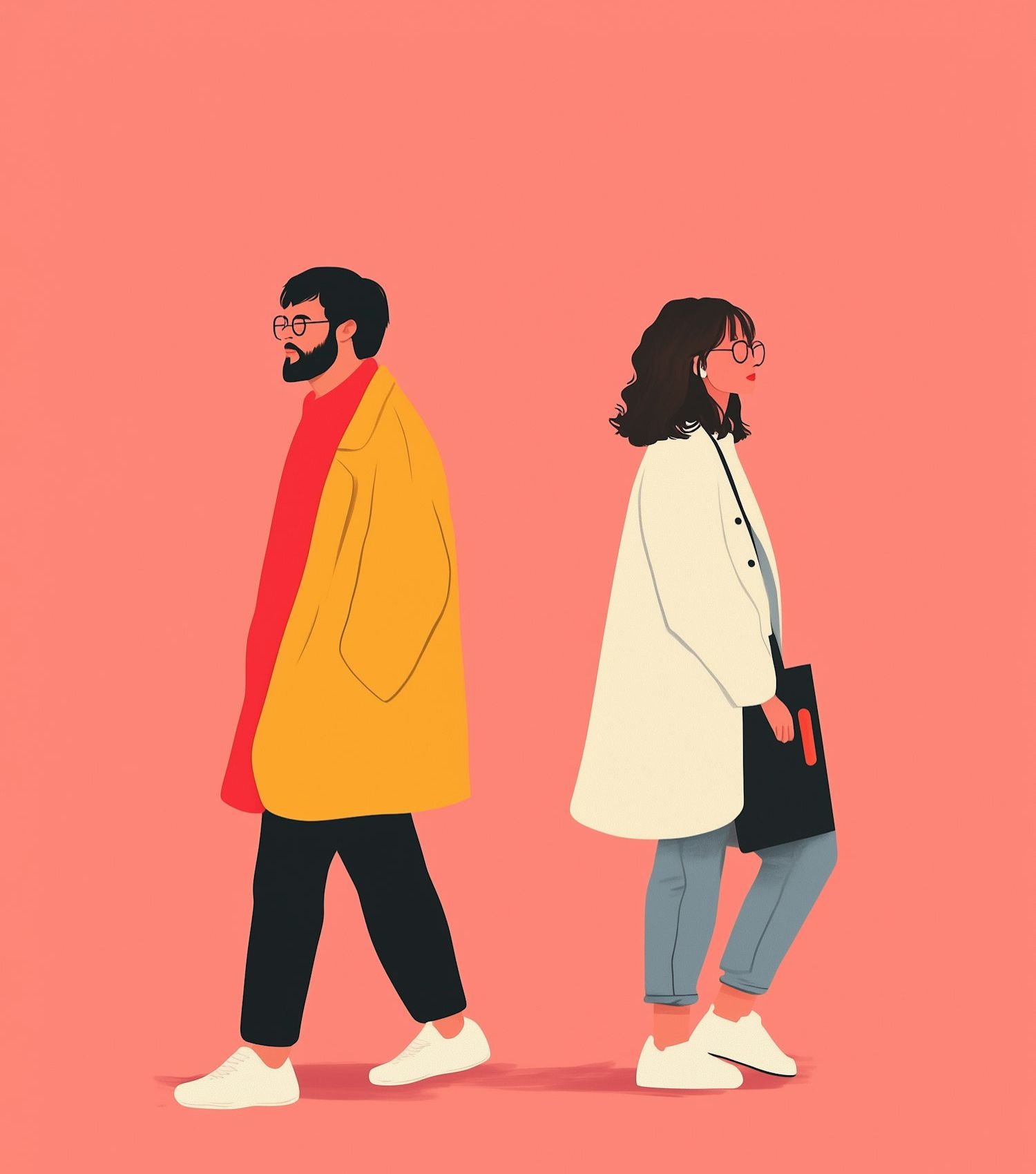 Illustration of a distant couple walking apart, symbolizing emotional disconnection after betrayal. Learn why affair recovery fails and how to stay together after infidelity with expert guidance in the USA, Canada, The UK, Australia & worldwide. Start rebuilding trust today.