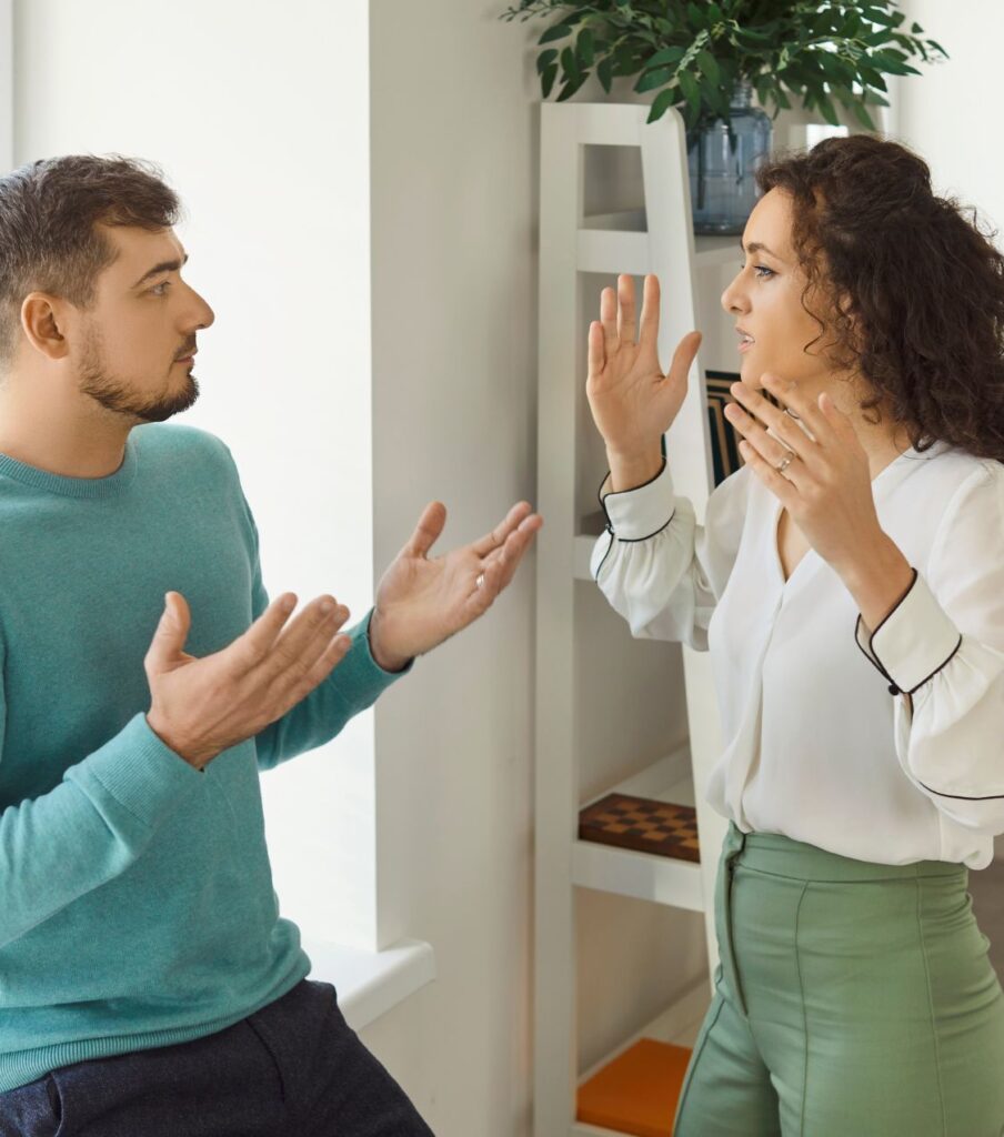 When to Walk Away After Infidelity in Dubai | Decide When to End Relationship in Canada| Guidance from Online Relationship Experts in the USA| Australia | UK Couple arguing and showing frustration during relationship conflict. Illustrating how to decide to save or to end a relationship after infidelity. Get help from online relationship experts in the USA, Canada, Australia, Dubai, and the UK.