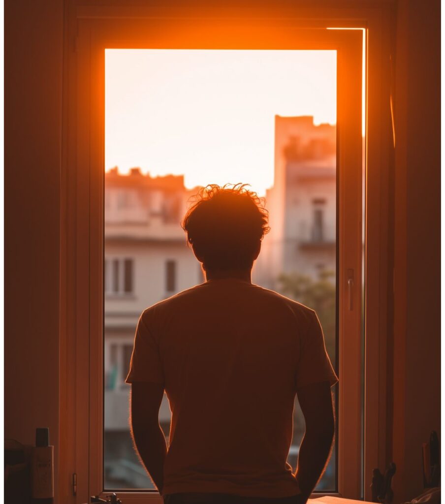 A man standing alone at a window reflecting after infidelity, exploring whether Once a Cheater Always a Cheater is true and how Unfaithful partners can change. Experts help in UAE, Canada, the UK, USA, Australia and worldwide.